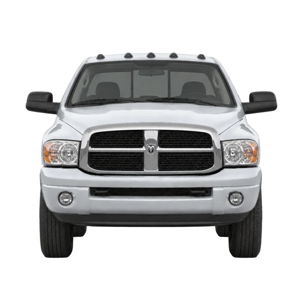 Dodge Ram 3500 2004 باللون فضي، منظر أمامي