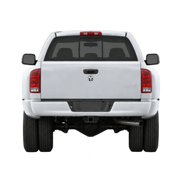 Dodge Ram 3500 2004 باللون فضي، منظر من الخلف