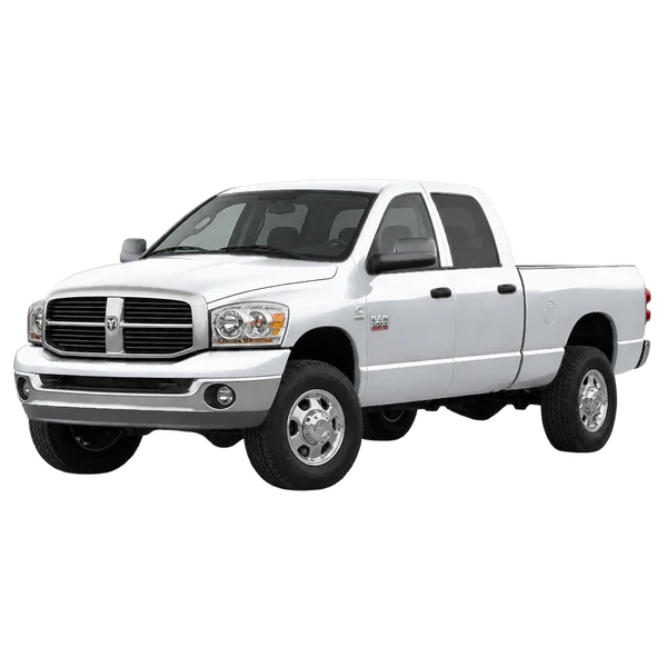 2008 Dodge Ram 3500 in Silber, Ansicht: Dreiviertelansicht vorne (nach links gerichtet)
