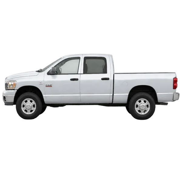 Dodge Ram 3500 2008 prata, vista lateral (voltada para a esquerda)