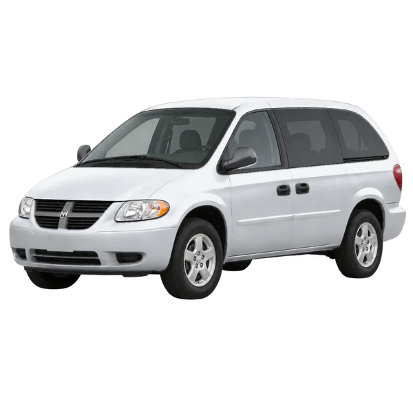 2004 DODGE RAM VAN — Front three-quarter (facing left), silver