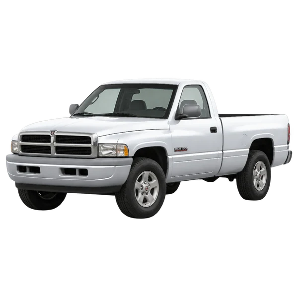 シルバーの1994 Dodge Ram(フロントスリークォーター(左向き)ビュー)