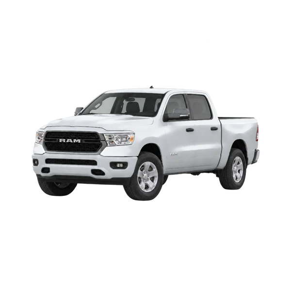 シルバーの2019 Dodge Ram(フロントスリークォーター(左向き)ビュー)