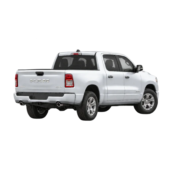 シルバーの2019 Dodge Ram(斜め後方(右向き)ビュー)
