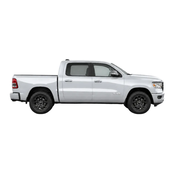 シルバーの2019 Dodge Ram(側面(右向き)ビュー)