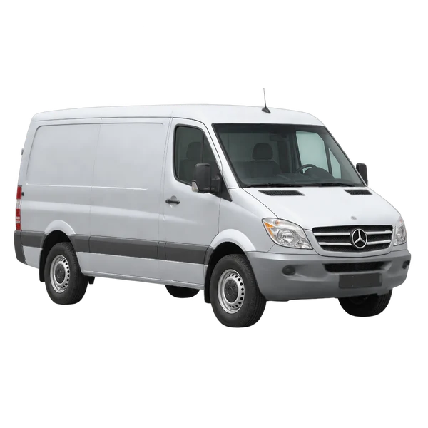 Dodge Sprinter 2005 argent, vue trois-quarts avant (orienté vers la gauche)