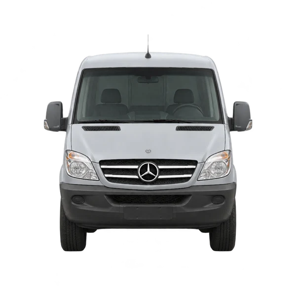 Dodge Sprinter 2006 باللون فضي، منظر أمامي