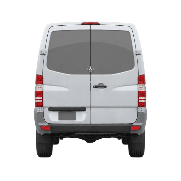 Dodge Sprinter 2006 باللون فضي، منظر من الخلف