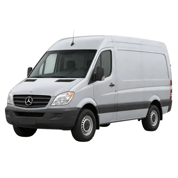 Dodge Sprinter 2008 argent, vue trois-quarts avant (orienté vers la gauche)