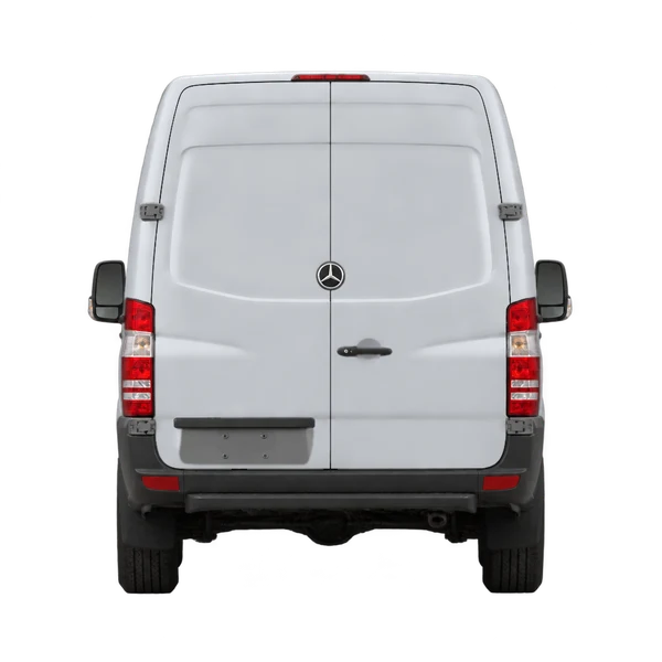 Dodge Sprinter 2009 en plateado, vista trasera