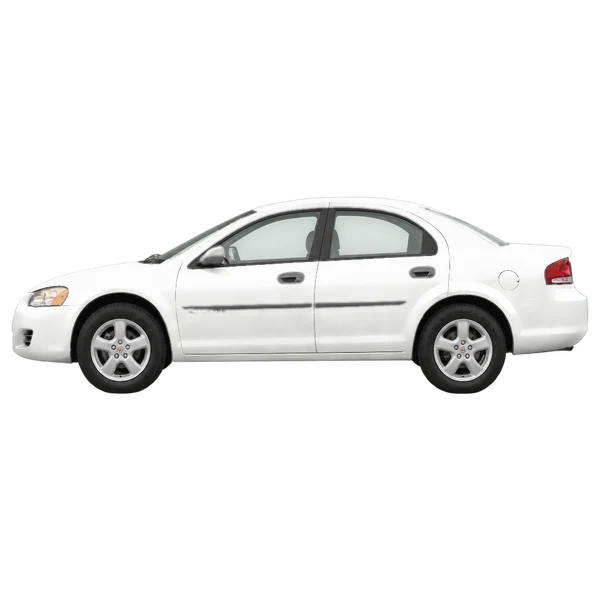 Dodge Stratus 2006 باللون أبيض، منظر جانبي (متجه إلى اليسار)