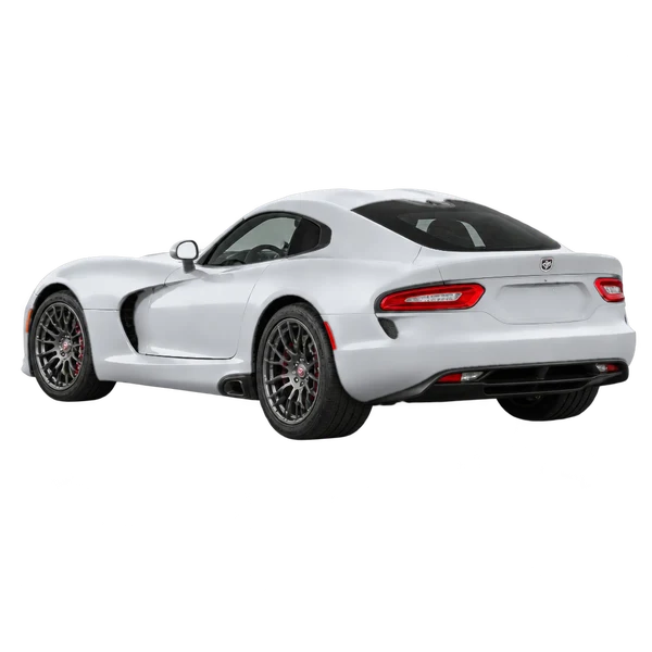 Dodge Viper 2014 باللون فضي، منظر ثلاثة أرباع خلفي (باتجاه اليسار)