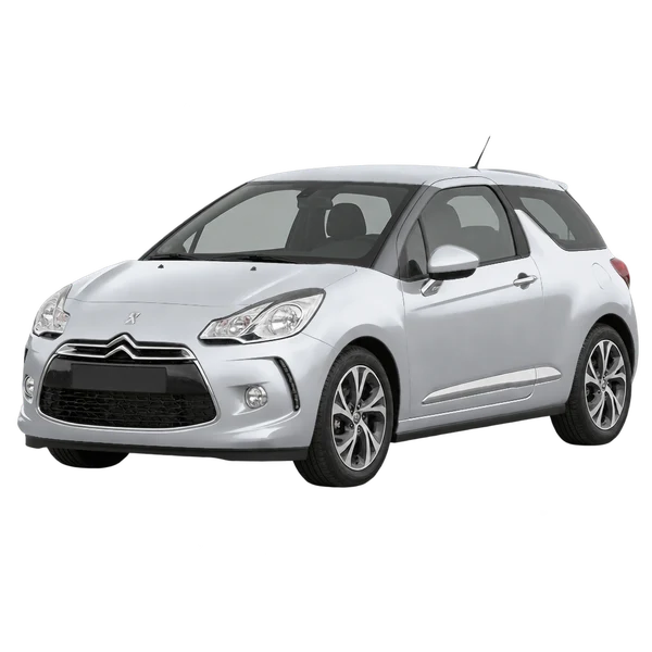 DS 3 2011 — Front three-quarter (facing left), silver