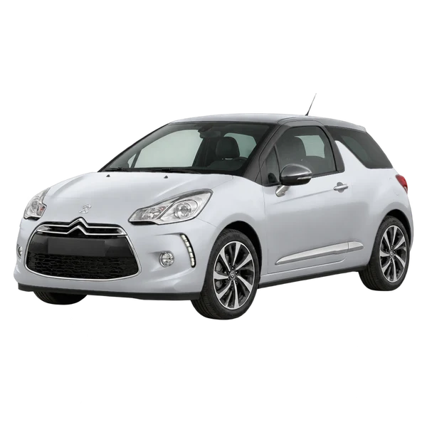DS 3 2013 argent, vue trois-quarts avant (orienté vers la gauche)