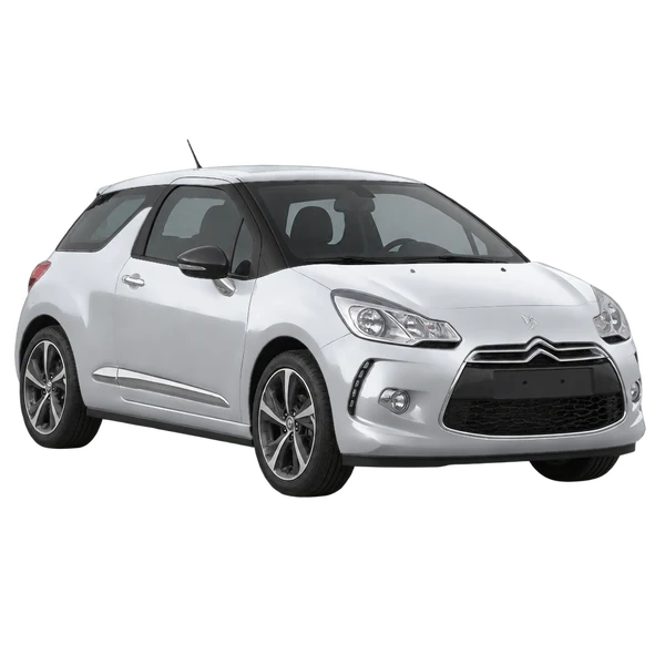 DS 3 2015 argent, vue trois-quarts avant (orienté vers la gauche)