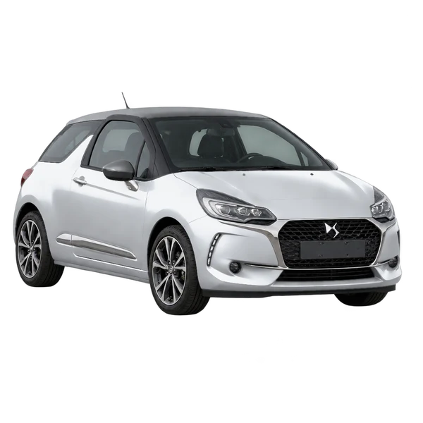 DS 3 2017 argent, vue trois-quarts avant (orienté vers la gauche)