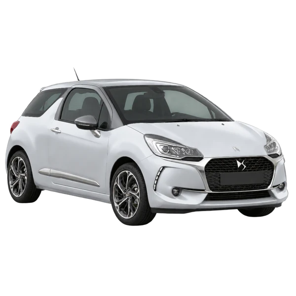 DS 3 2018 argent, vue trois-quarts avant (orienté vers la gauche)