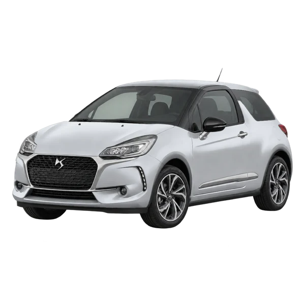 DS 3 2019 argent, vue trois-quarts avant (orienté vers la gauche)