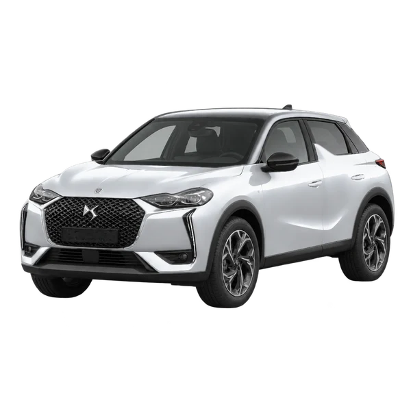 DS 3 2023 argent, vue trois-quarts avant (orienté vers la gauche)