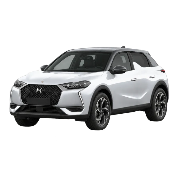 DS DS3 2022 argent, vue trois-quarts avant (orienté vers la gauche)