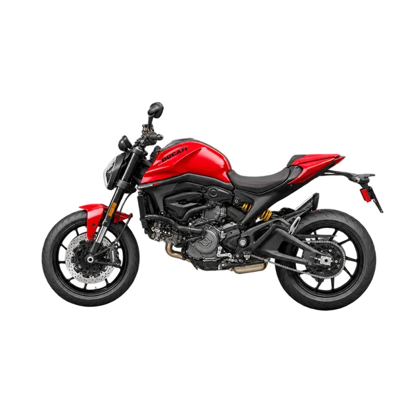 2024 Ducati Monster in rot, Ansicht: Seite (nach links gerichtet)