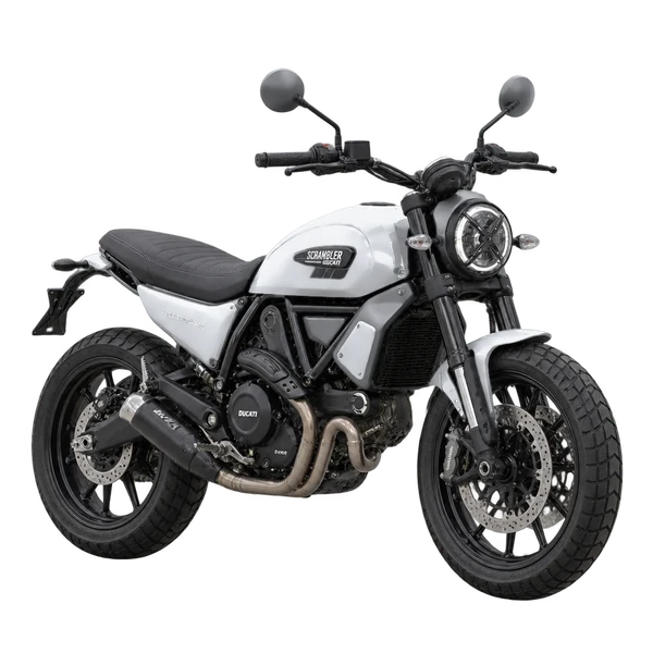 2025 Ducati Scrambler Full Throttle in Silber, Ansicht: Dreiviertelansicht vorne (nach links gerichtet)