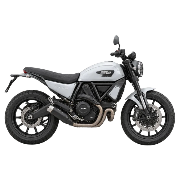 Ducati Scrambler Full Throttle 2025 prata, vista lateral (voltada para a direita)