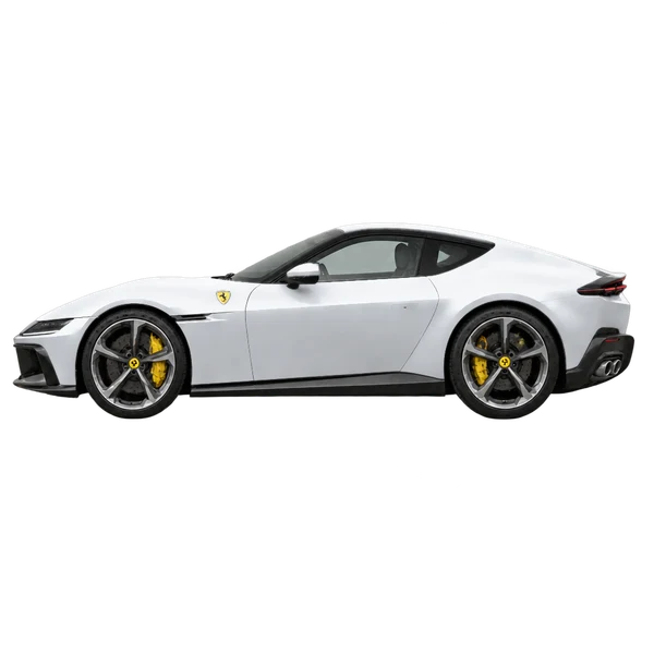 Ferrari 12Cilindri 2024 argent, vue côté (vers la gauche)