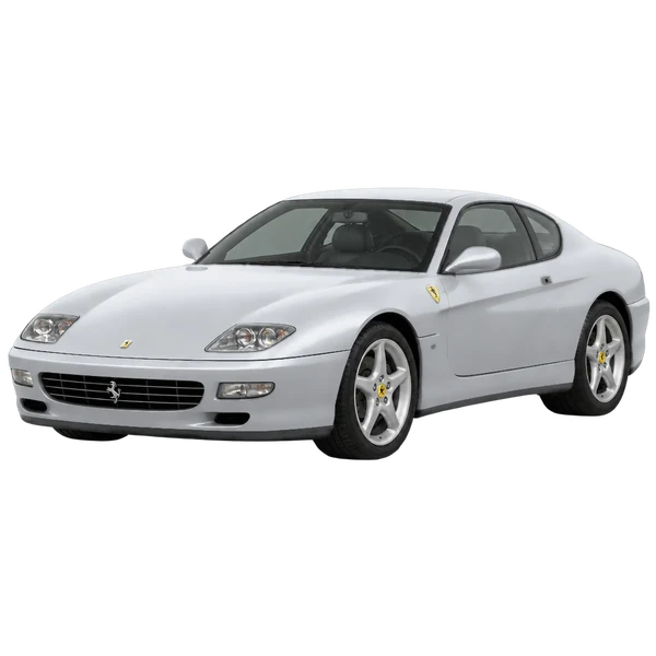 2001 FERRARI 456M — Front three-quarter (facing left), silver