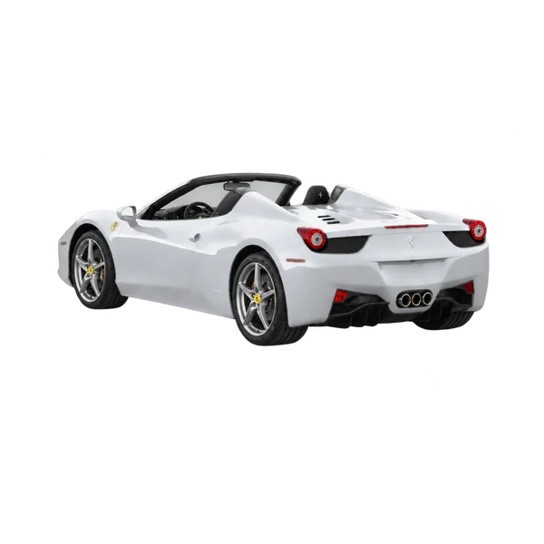 Ferrari 458 Spider 2012 argent, vue trois-quarts arrière (orienté vers la gauche)