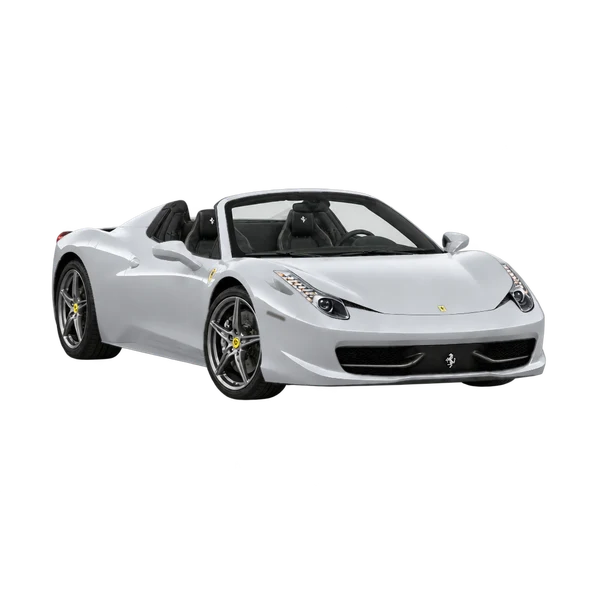 Ferrari 458 Spider 2015 argent, vue trois-quarts avant (orienté vers la gauche)