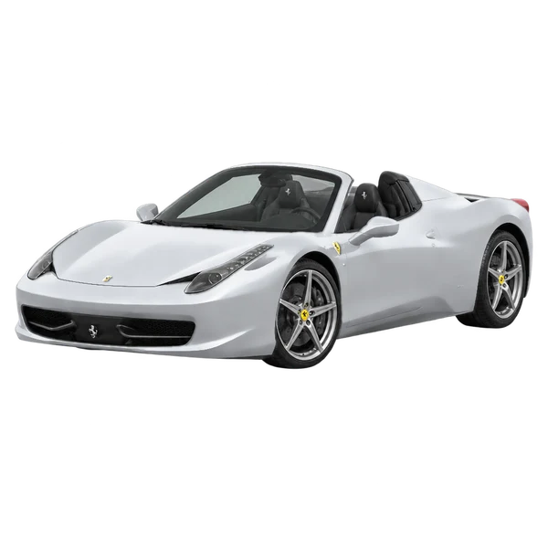 Ferrari 458 Spider 2016 argent, vue trois-quarts avant (orienté vers la gauche)