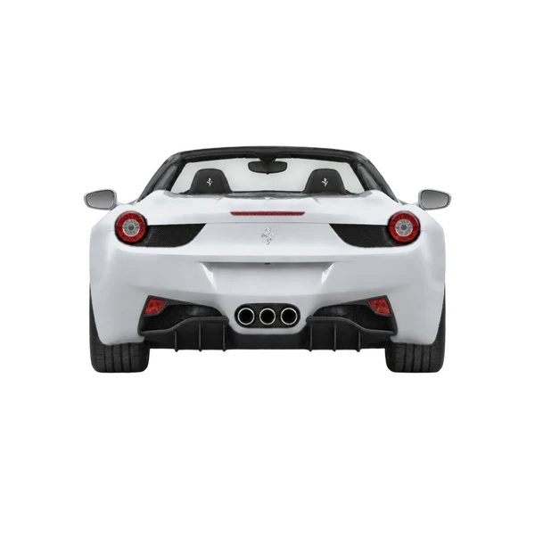 2016 Ferrari 458 Spider in Silber, Ansicht: Heck