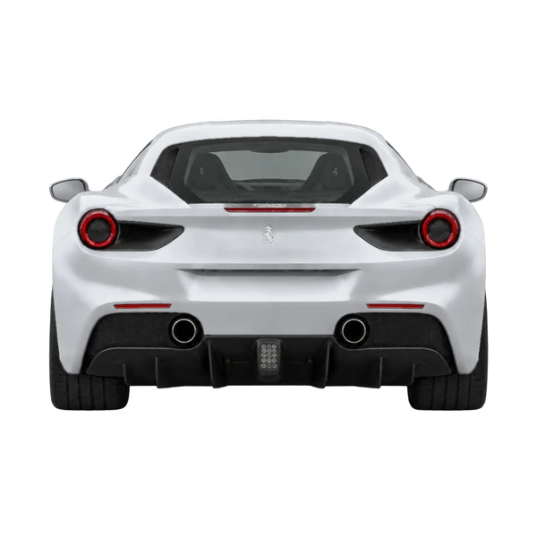 シルバーの2026 Ferrari 488(リアビュー)