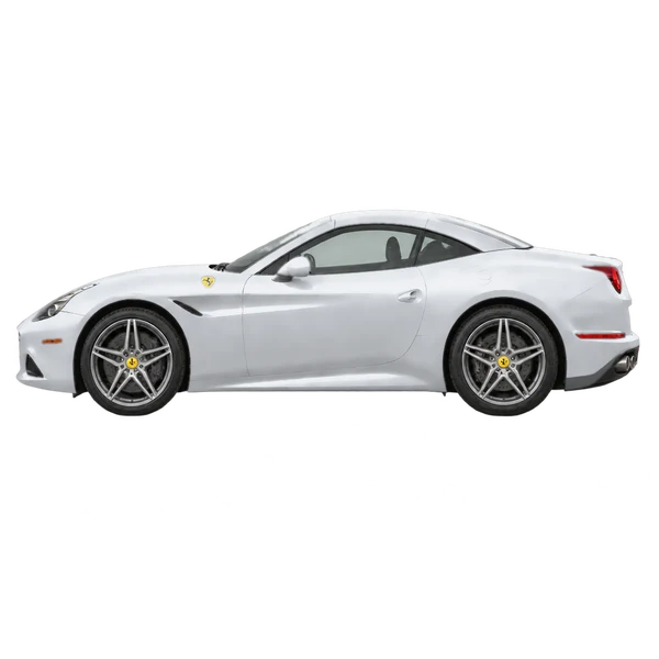 2016 Ferrari California T in Silber, Ansicht: Seite (nach links gerichtet)