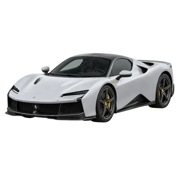 Ferrari F80 2026 argent, vue trois-quarts avant (orienté vers la gauche)