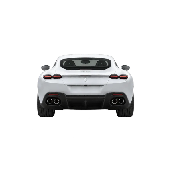 Ferrari Roma 2026 prata, vista traseira