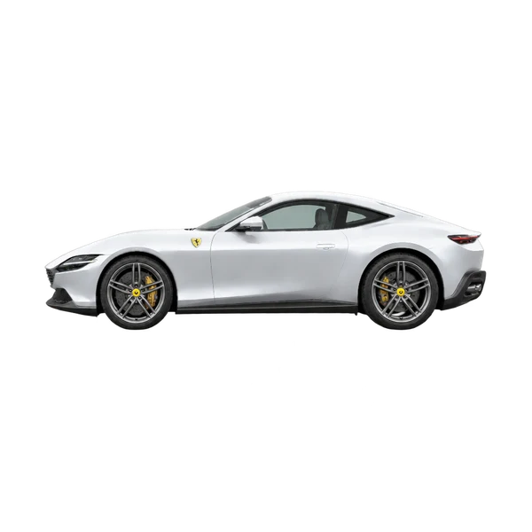 Ferrari Roma 2026 prata, vista lateral (voltada para a esquerda)