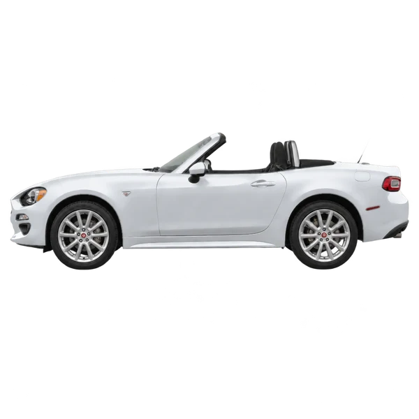 2019 Fiat 124 Spider in Silber, Ansicht: Seite (nach links gerichtet)