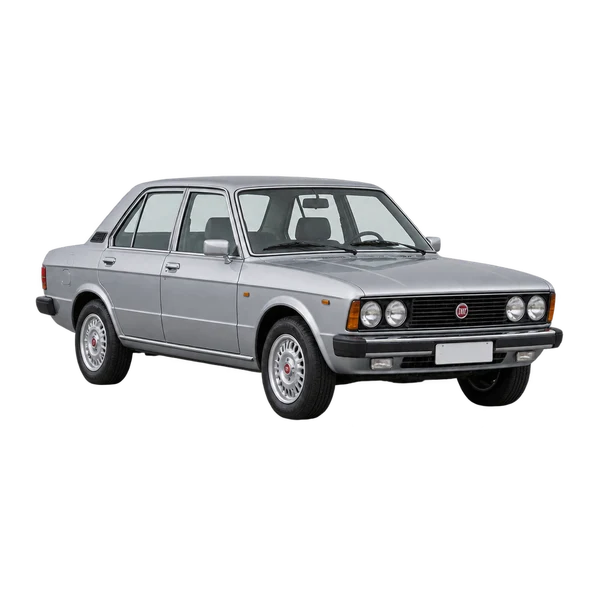 Fiat 132 2010 argent, vue trois-quarts avant (orienté vers la gauche)