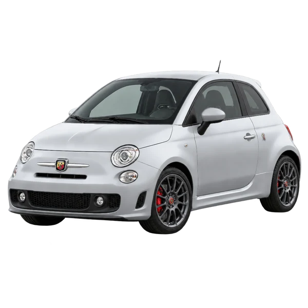 2013 Fiat 500 Abarth in Silber, Ansicht: Dreiviertelansicht vorne (nach links gerichtet)