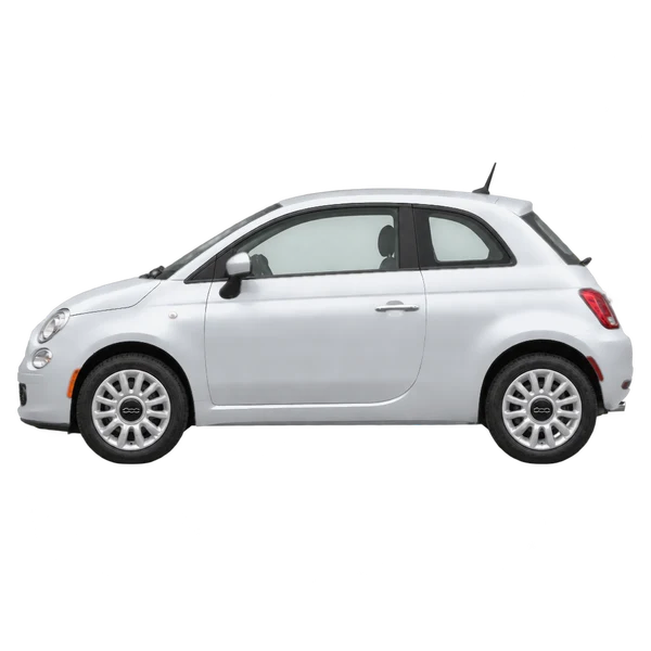 2019 Fiat 500 Pop in Silber, Ansicht: Seite (nach links gerichtet)