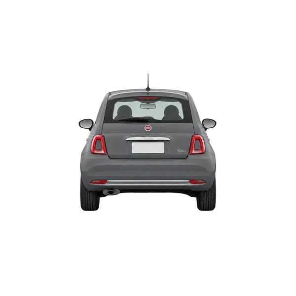 gray 2022 Fiat 500 rear view