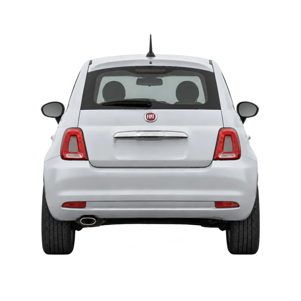 Fiat 500 2023 prata, vista traseira