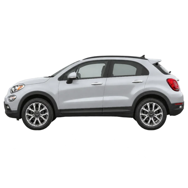 2019 Fiat 500X Cross in Silber, Ansicht: Seite (nach links gerichtet)