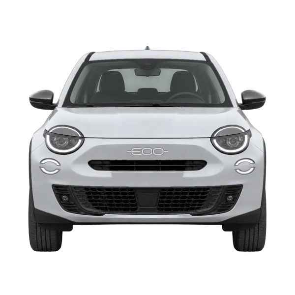 2026 Fiat 600 in Silber, Ansicht: Front