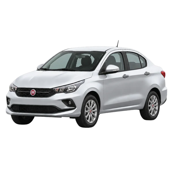 Fiat Cronos 2019 argent, vue trois-quarts avant (orienté vers la gauche)