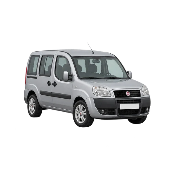 Fiat Doblo 2010 en plateado, vista frontal tres cuartos (hacia la izquierda)