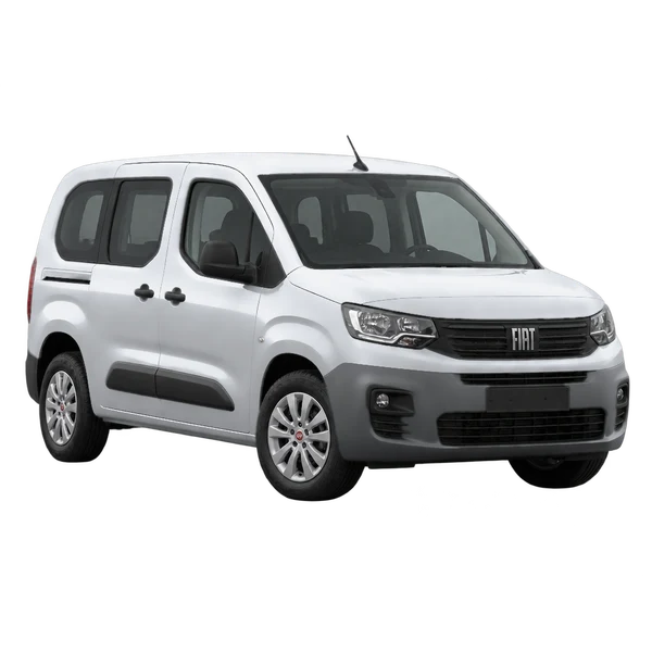2022 Fiat Doblo in Silber, Ansicht: Dreiviertelansicht vorne (nach links gerichtet)