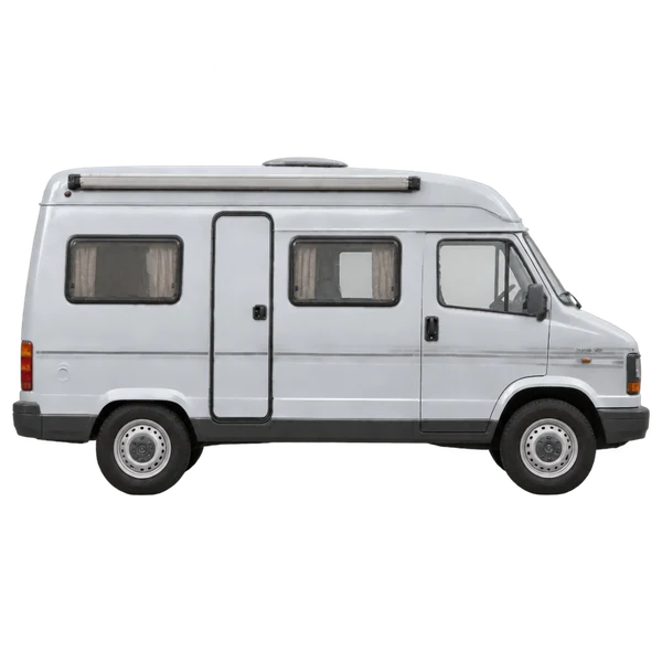 Fiat Ducato 280 B7 Kampeerauto 1990 prata, vista lateral (voltada para a direita)